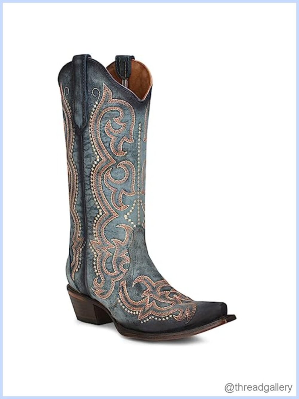 Corral Boots Womens Leather Mid Calf Snip Toe Western Boots